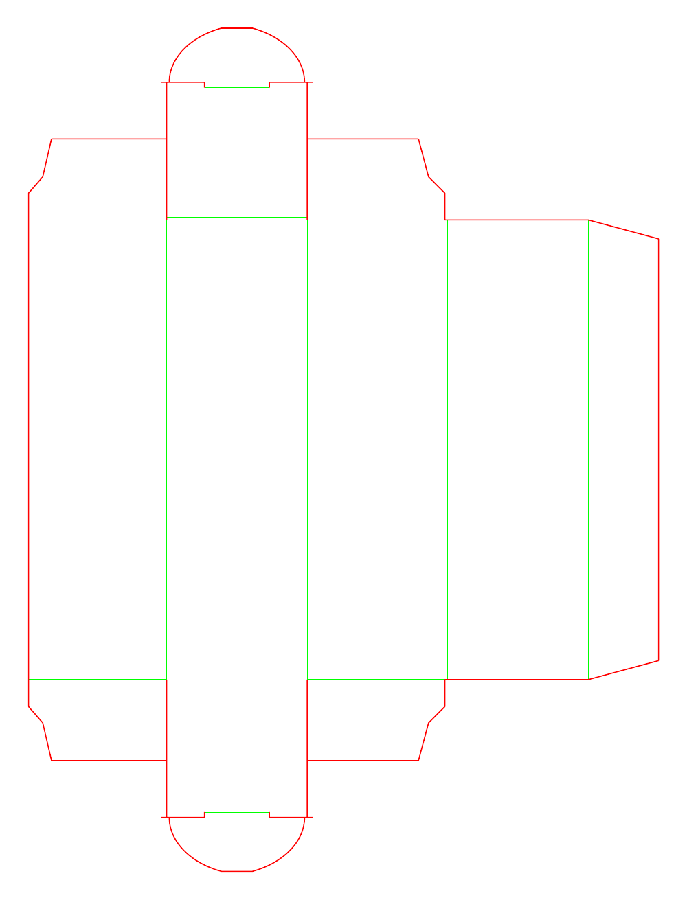 Faltschachtel 26 × 26 × 85 mm